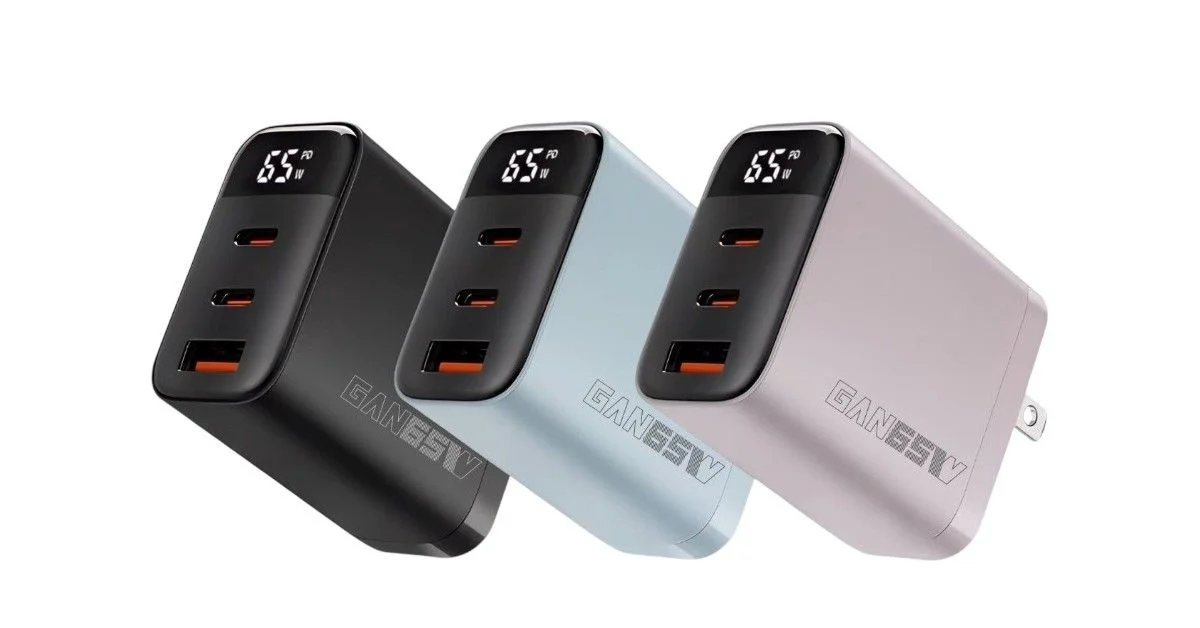 65W GaN 氮化鎵三孔 PD PPS 快速充電器