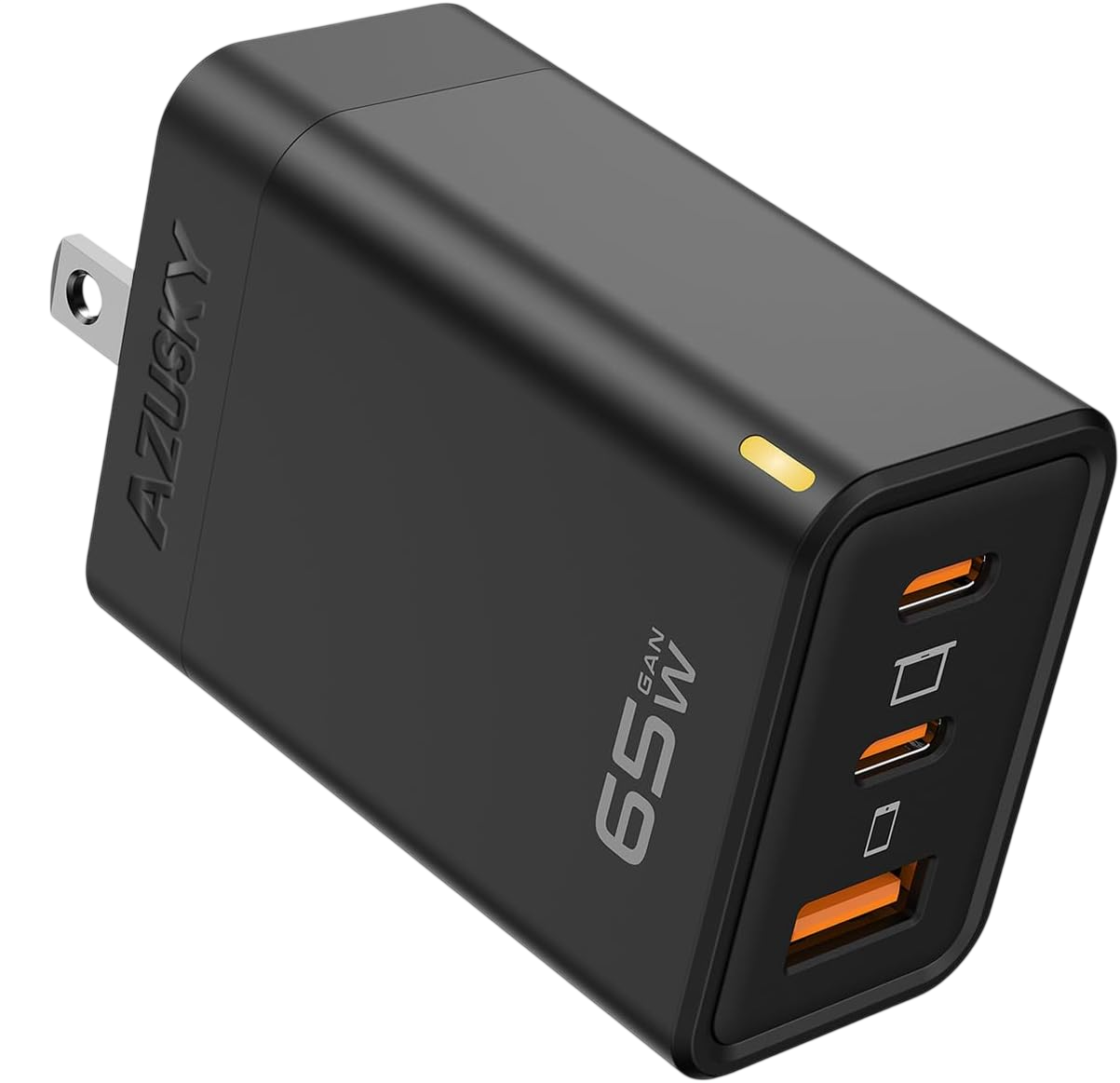 PD 65W USB 充電器 Type C 急速充電器 PD対応 USB-C×2 & USB A 3ポートGaN(窒化ガリウム) 折りたたみ式プラグ