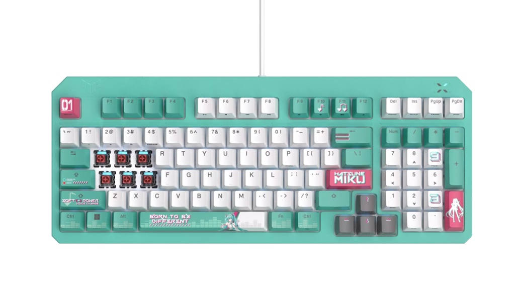 TUF Gaming K3 Gen II Hatsune Miku Edition 電競鍵盤(初音聯名款)